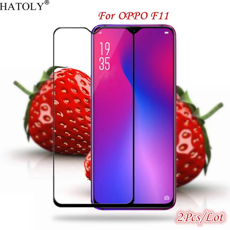 Закаленное стекло для Oppo F11 2 шт. полное покрытие экрана с клеем Pro 9H пленка