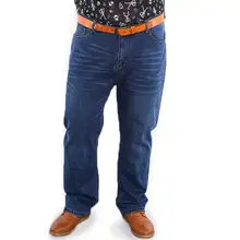 Mens Classic Denim Blue Jeans Large Plus Size Regular Fit Jean Pants Homme Trousers 36-50