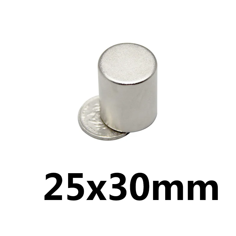 

1pcs 25x30 mm N35 Mini Super Strong Powerful Neodymium Magnet Round Rare Earth Permanent Magnets 25*30mm