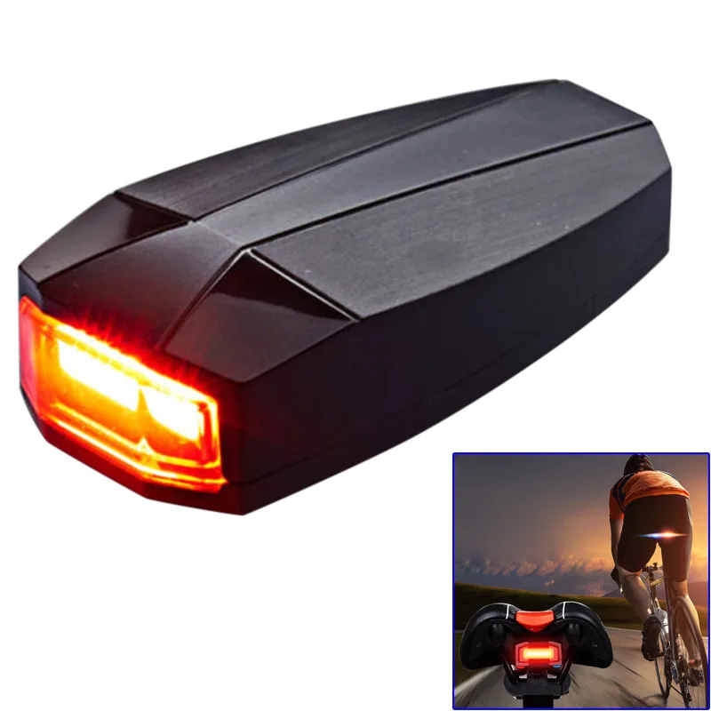 

Wireless Smart Bike Light Burglar Alarm Safety Warning Lamp Waterproof Bicycle Rear Intelligent Brake Cycling Taillight YS-BUY