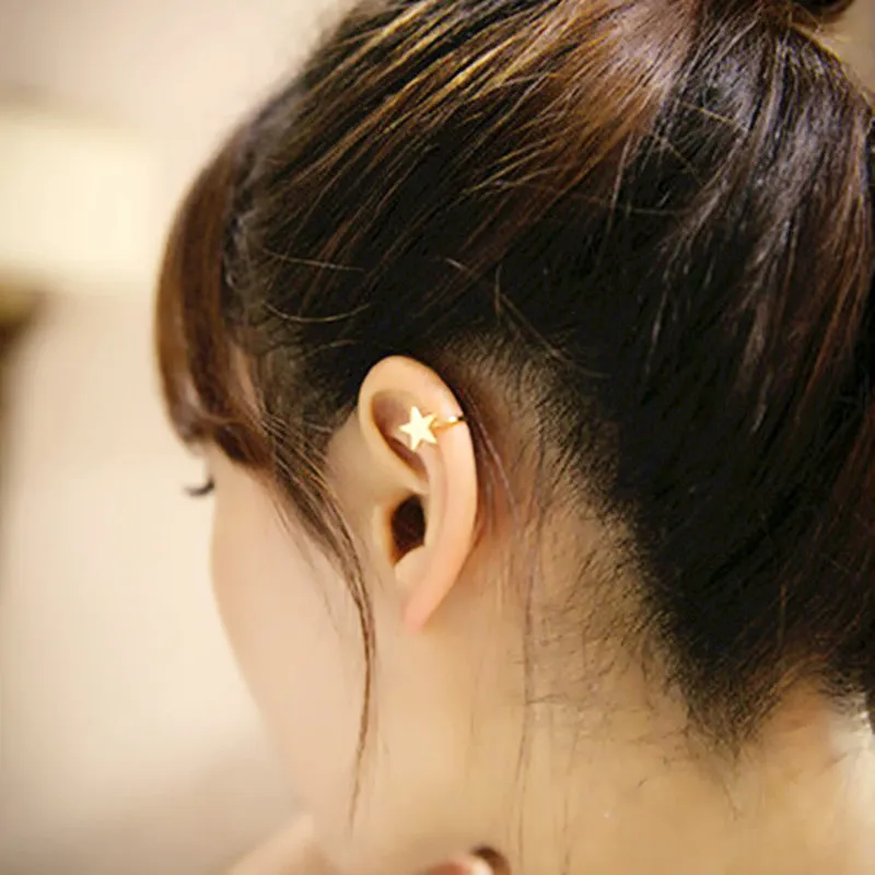 Korean Style Heart Triangle Moon Star Ear Cuff Clip On Earrings For Women Girls Wedding Jewelry Invisible Without Pierced Ears - Image 2