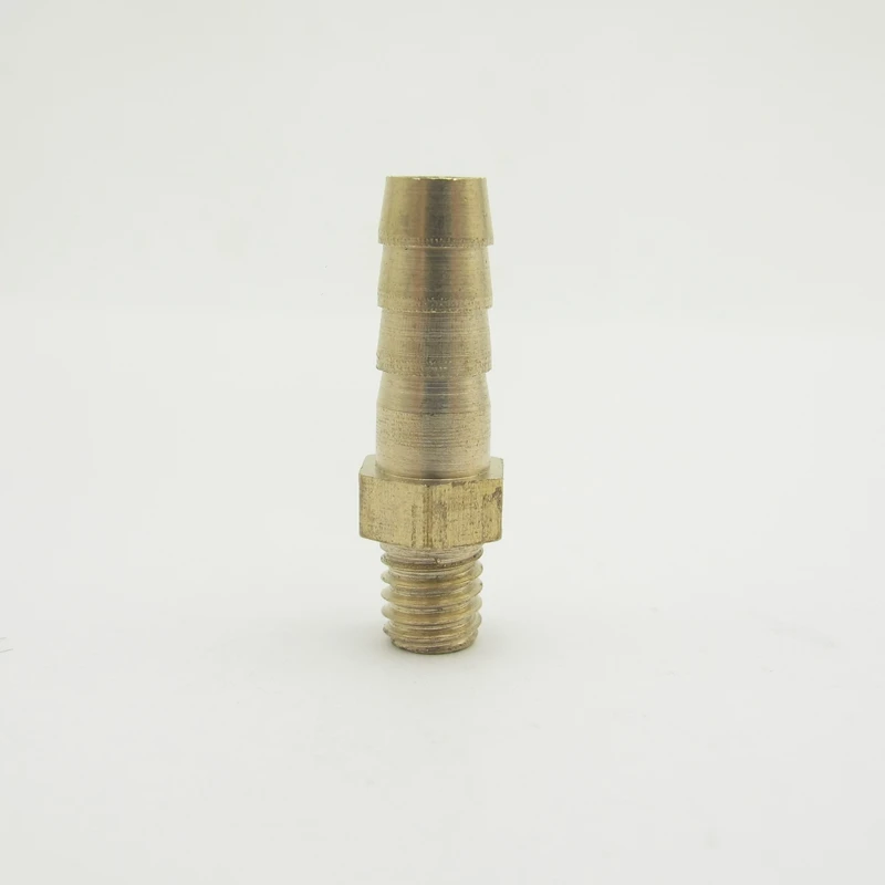 6mm OD Hose Barb x M6 Metric Male Thread Brass Barbed Pipe Fitting Coupler Connector Adapter