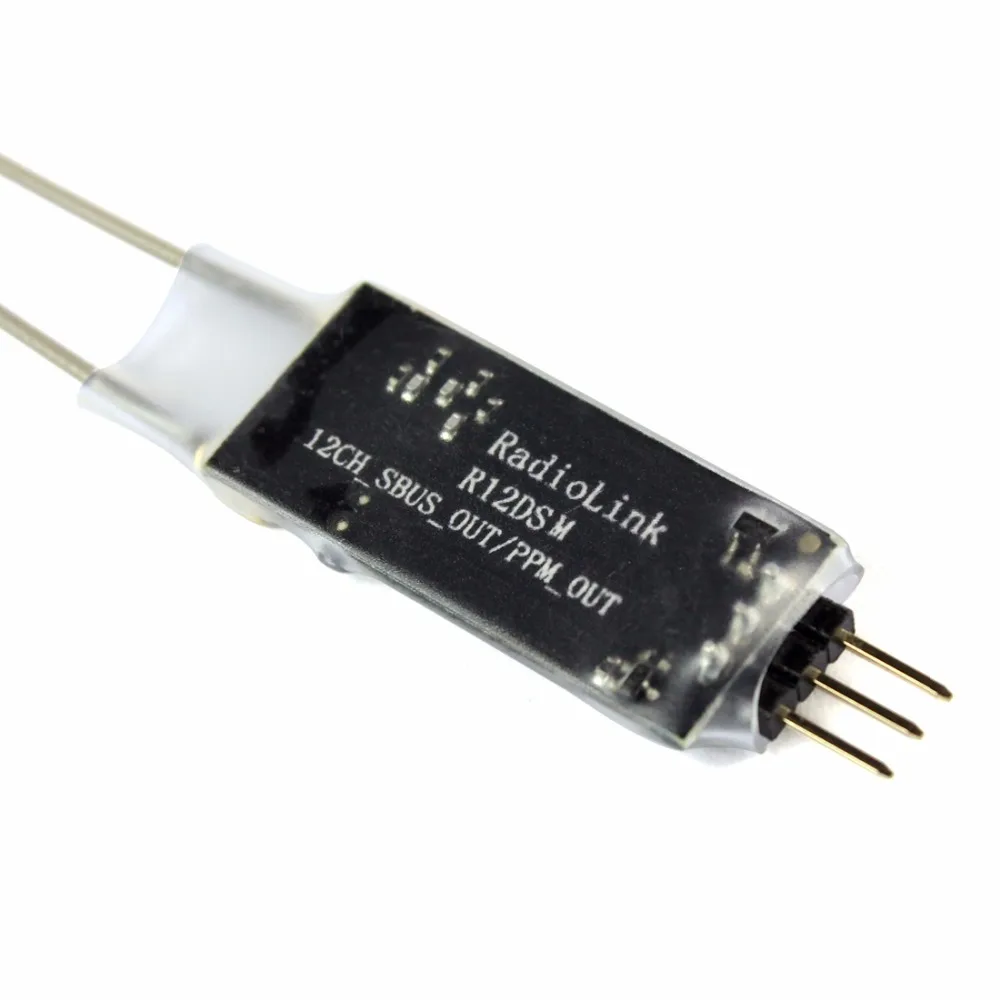12 канальный мини приемник Radiolink R12DSM 2 4G 12CH RX FSS + DSSS широкоспектральные передатчики