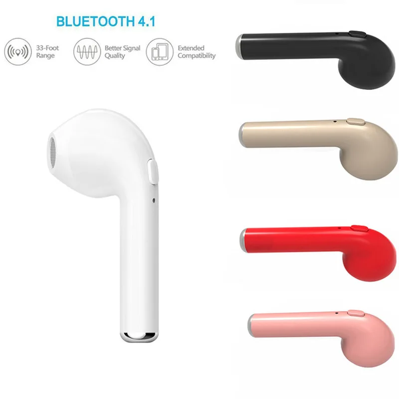 

HBQ-I7 Wireless Mini Bluetooth Earbuds Stereo Earphone With Charge Wire Business Earphone Single Ear Smartphone for IOS Android