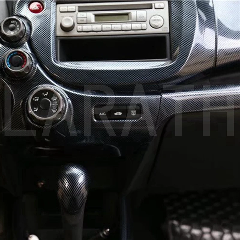 Для Honda Fit Jazz 2007-2012 углеродное волокно Черное Красное дерево переднее рулевое колесо вентиляционное отверстие переключатель окна Внутренняя дверь интерьер 26 шт