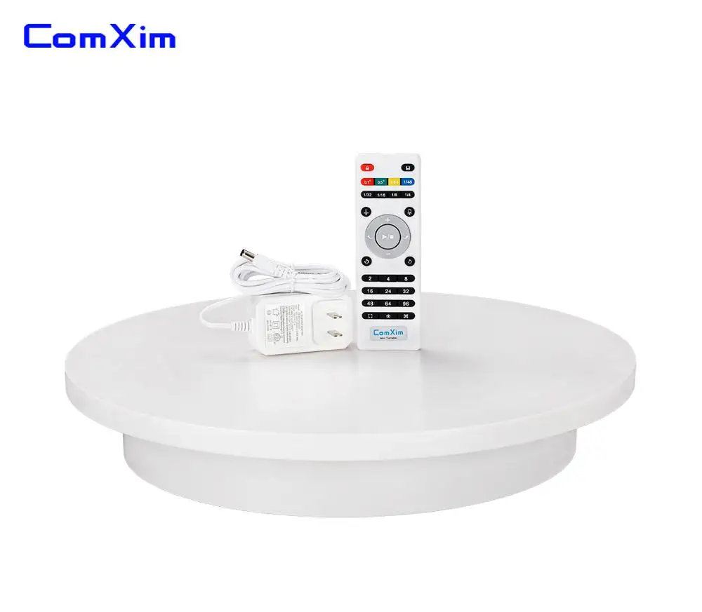 

ComXim 40cm Black White Remote Control Direction Angular Speed 360 Degree Shoes Display Stand Vase Swing Turntable Photography