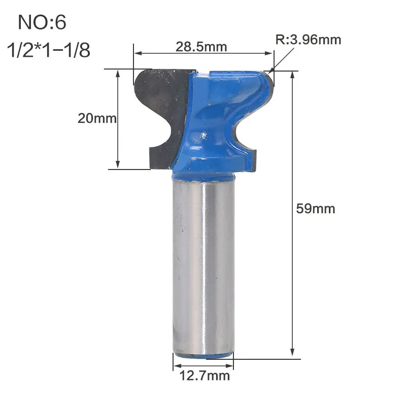 1/2 "Shank1/4 хвостовика Двойной Палец биты для дерева промышленного класса Двойной Палец Бит плотничьи инструменты для работы с деревом фреза