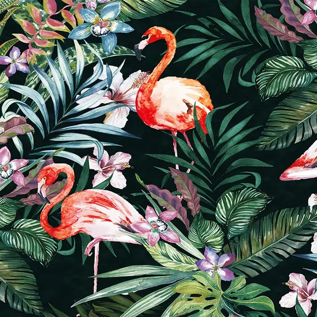 Kustom 3d Foto Wallpaper Bunga Mural Wallpaper Taman Bunga Burung