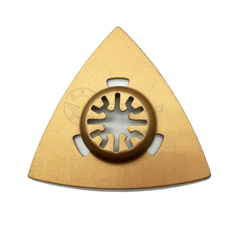 1 шт. 80 мм Золотой Универсальный Осциллирующий Мультитул лезвия треугольник Карбид Rasp для ремонта мощность шлифовальный камень