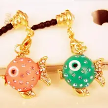 3,5 мм Горячая цветные алмазные маленькие золотые рыбки телефон Пылезащитная заглушка для Iphone для Andriod и все нормальные наушники отверстие