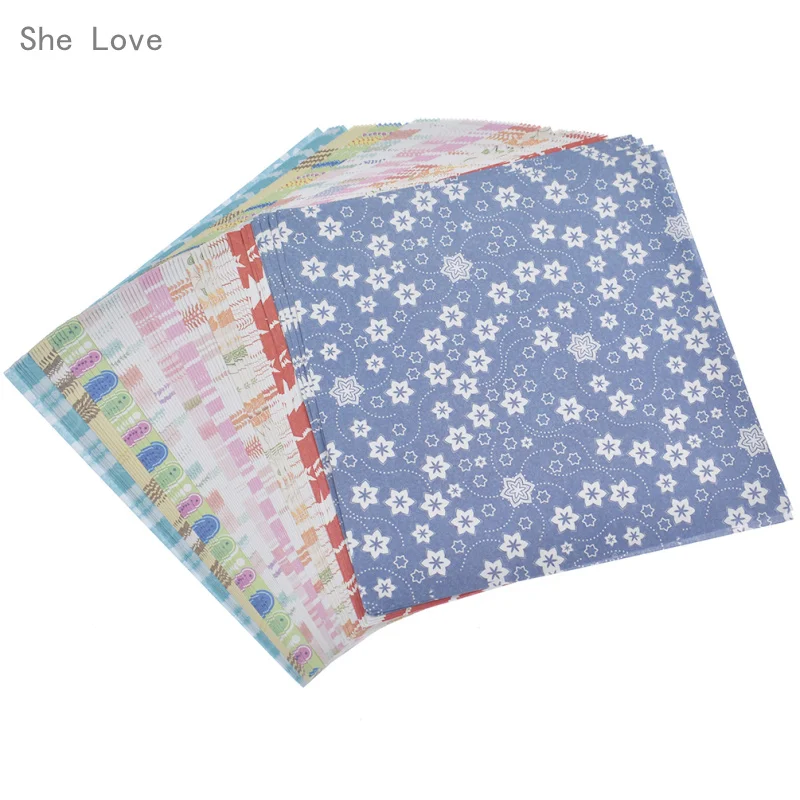 

She Love 72 Sheets Lucky Star Paper Floral Origami Paper Scrapbooking DIY Decorative Craft Paper