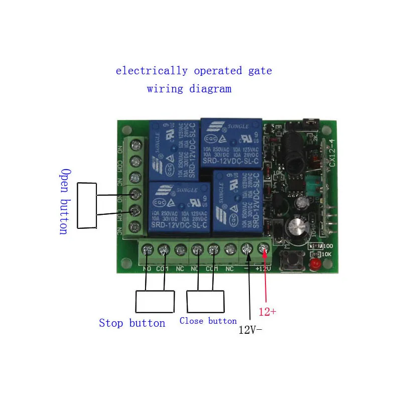 100M 24V 4CH Wireless Smart Remote Switch Digital Smart Remote Control Relay Switch 24V 4 Channel Relays Module (8)