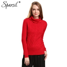 Sparsil женский зимний теплый мягкий кашемировый свитер водолазка с длинным рукавом короткий Стильный вязаный шерстяной пуловер