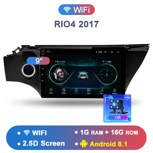 Junsun 2 Din мультимедийный видео плеер Android 8,1 gps навигация радио Wi-Fi OBD2 для KIA RIO 3 4 седан без dvd слот - Цвет: WIFI for RIO4 2017