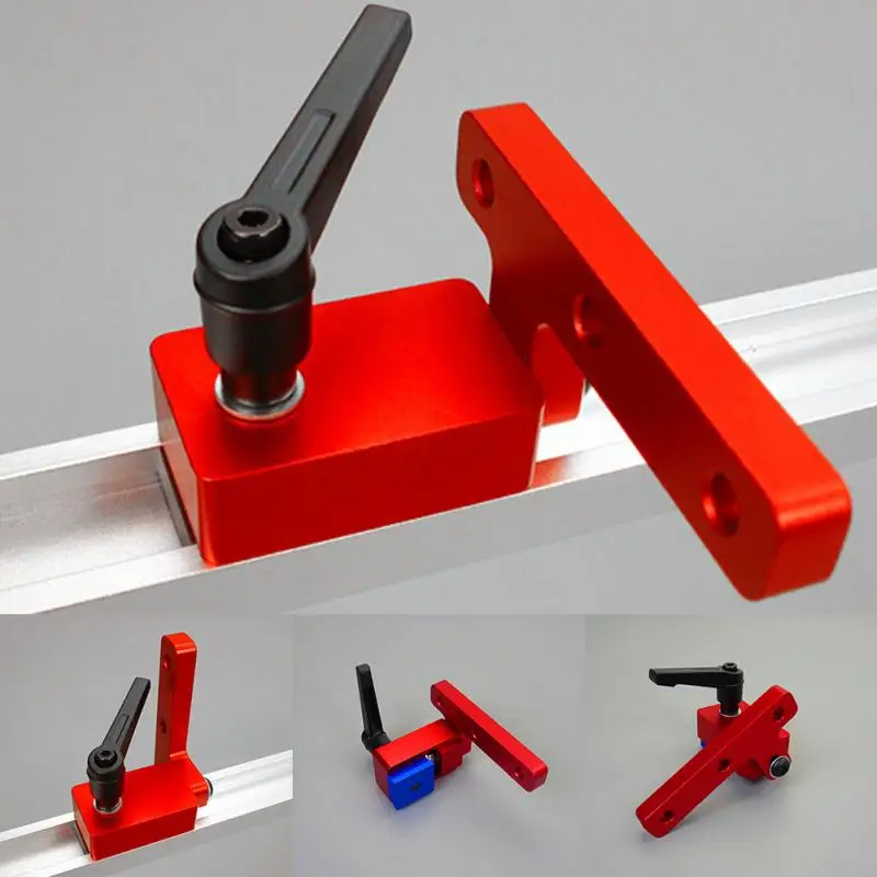 Woodworking-DIY-Tools-Miter-Track-Stop-For-T-Slot-T-Tracks-Manual-Slot-Stopper
