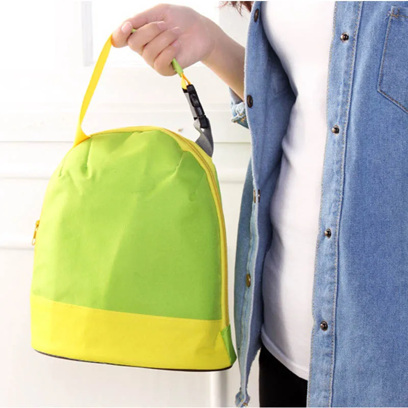 1 PC Portable Lunch Box Dot Pattern Tote Cooler Bags Food Container Thermal Insulated Bento Pouch Lunch Bag