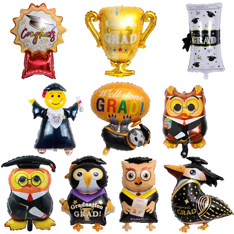 

2019 Graduate Balloons Celebrate Graduation Party Decoration Foil Balloons Doctor Owl Inflatable Air Balloons Party Supplies