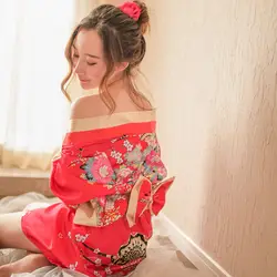 Новый кимоно очень заманчиво сексуальное женское белье женские сексуальной любви Униформа кимоно костюм горячий секс