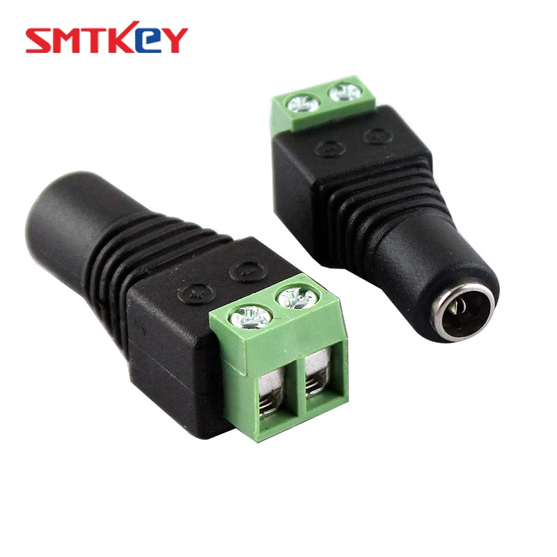 

DC Connector Female 5.5 x 2.1mm DC Power Cable Jack Adapter Connector for 12V power adpter cctv camera