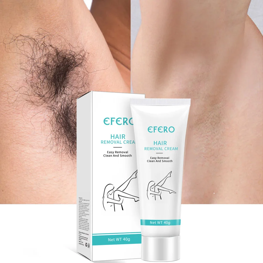 

EFERO Plant Hair Depilatory Cream Body Painless Effective Hair Removal Cream for Men and Women Whitening Hand Leg Armpit Cream