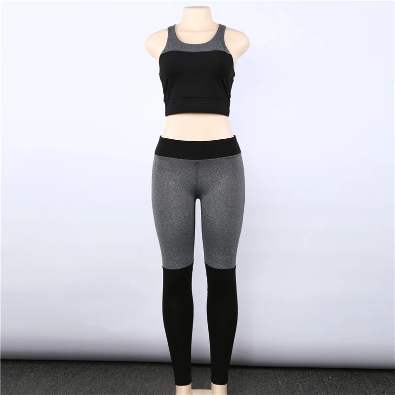 Женский костюм для фитнеса спортивный с топом и леггинсами 2 шт.|piece set|sexy tracksuit2 piece