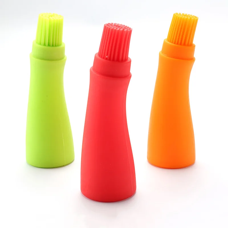 1PC 13*4.5cm Sweet Color Silicone Basting Brush Portable 70ml Oil