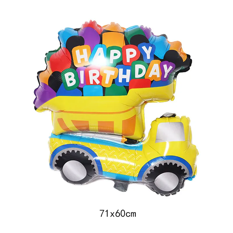STARLZMU 1 шт. 28 дюймов с днем рождения автомобильные воздушные шары поезд полиция Гольф автомобиль Гелиевый шар День Рождения украшения Дети globos