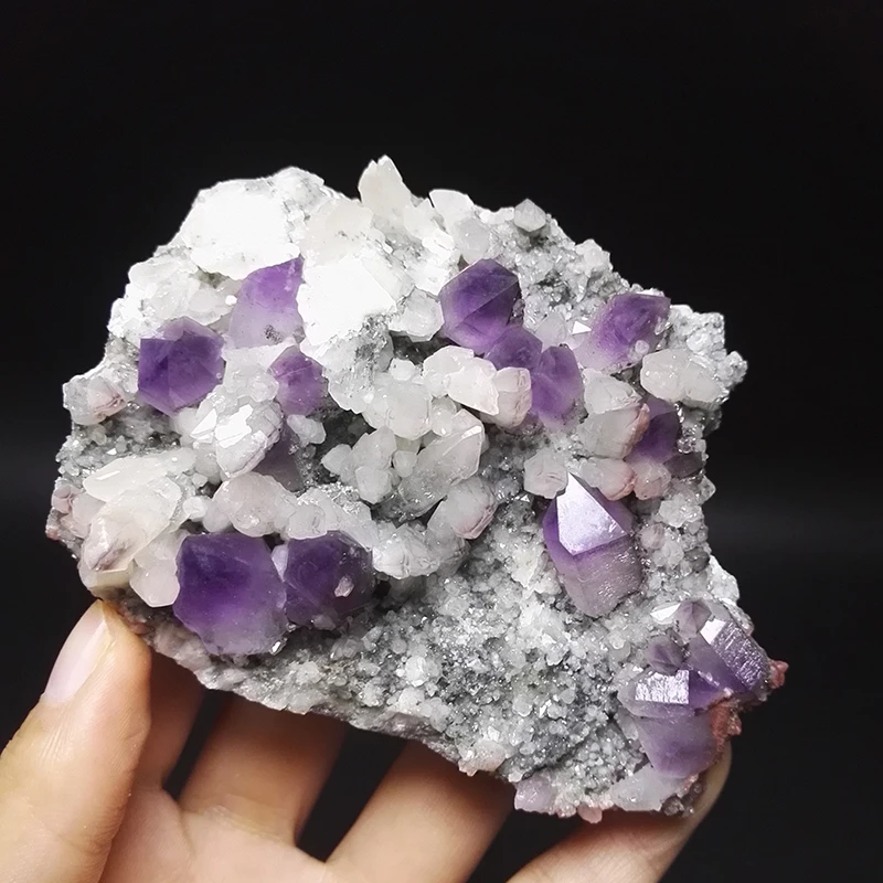 

337g NATURAL Stones and Minerals Rock PURPLE CRYSTAL CALCITE Crystal RARE ORE UNIQUE Specimens 16#