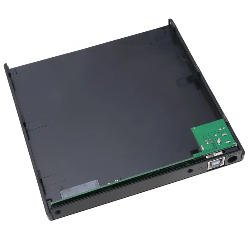 Kebidumei 12,7 мм чехол для оптического привода черный тонкий внешний съемный чехол с USB 2,0 для ноутбуков
