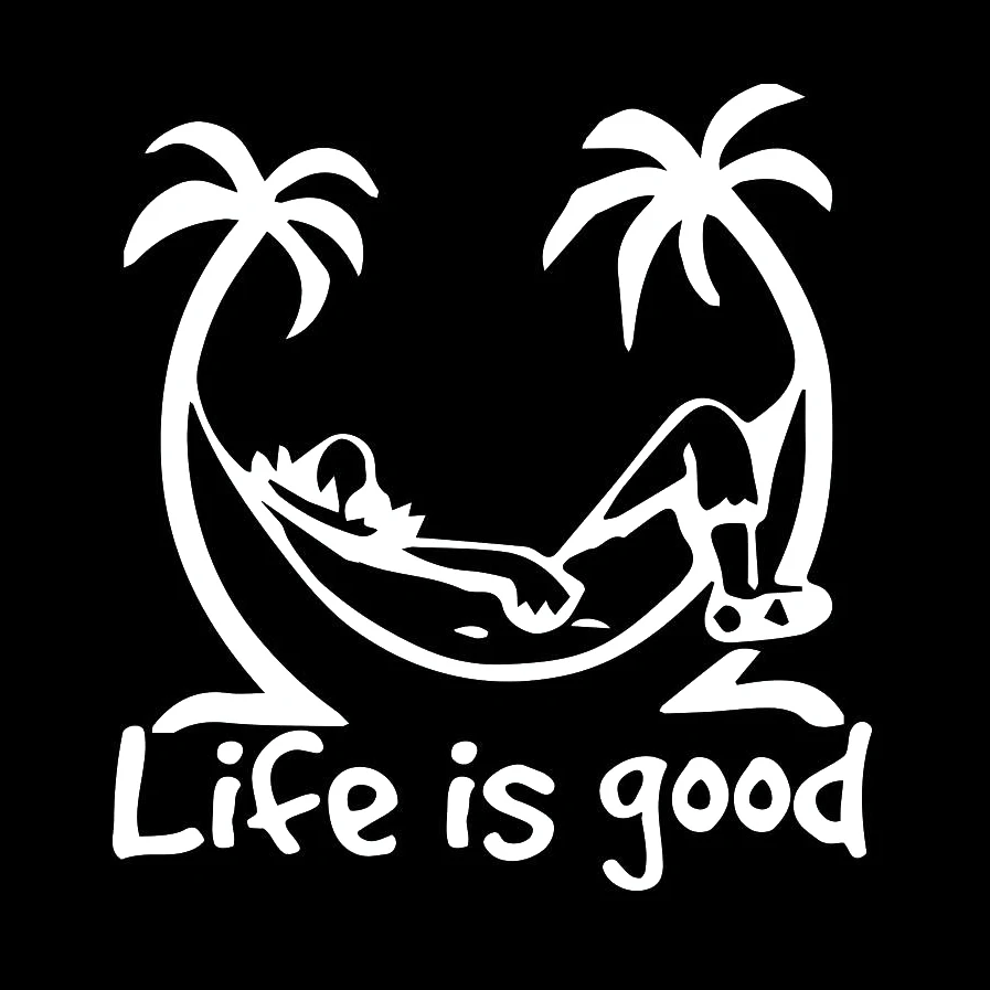 Виниловая наклейка Life is Good для автомобиля с цитатами украшение на окно заднее