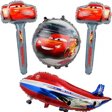 Tema do aniversário balões foil 4 pçs/set carro Carro bonito longo handheld gitfs balões decorações da festa de aniversário crianças brinquedos da criança