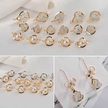 

Min order 20pcs/lot round beads core decoration alloy 3D geometry shape alloy floating locket charms diy jewelry earring pendant