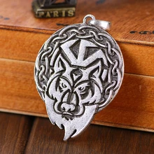 Amuletos Vintage y colgantes de talismanes de 1 pieza con colgante de lobo Totem kolovrata(China)