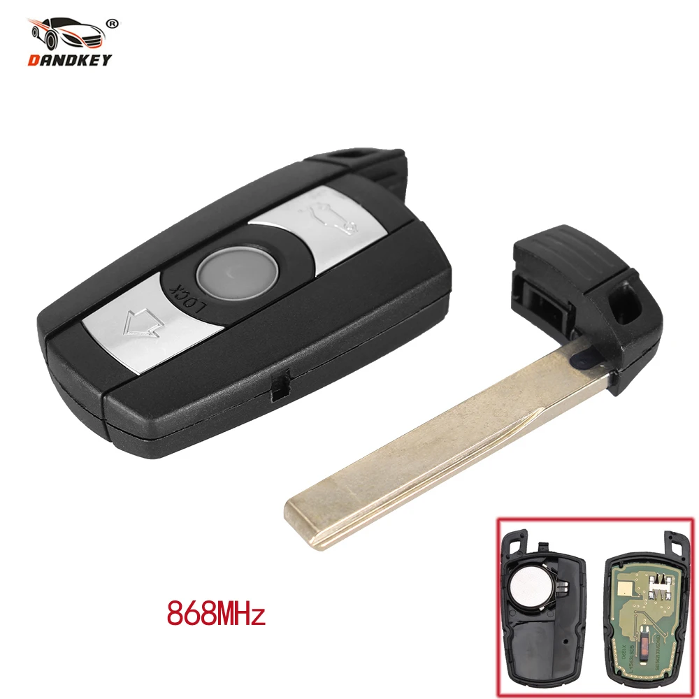 Dandkey 3 кнопки дистанционный ключ брелок от машины 868 МГц KR55WK49123 для BMW X5 (E70) 2007 2013 X6
