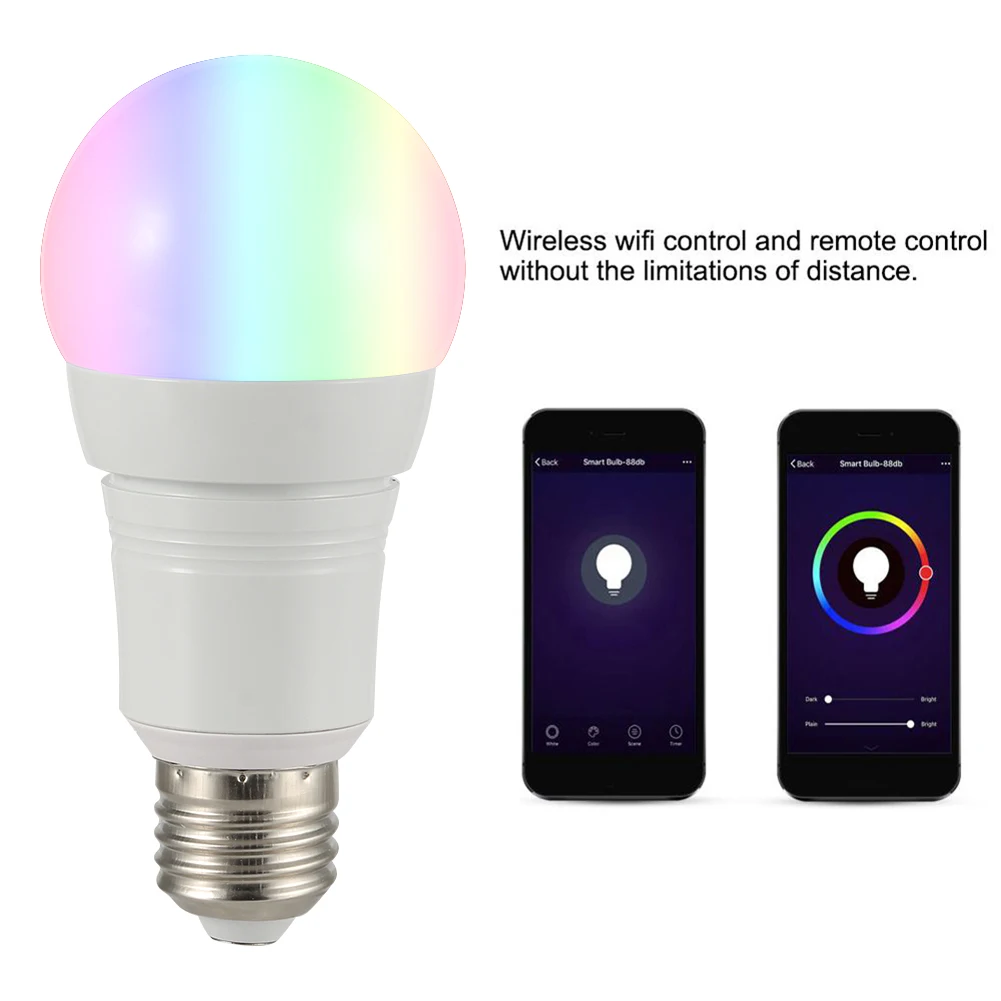 

E27/B22/E14 11W WiFi Smart LED Light Bulb 16 Million Colours for Google Home Amazon Alexa SKD88