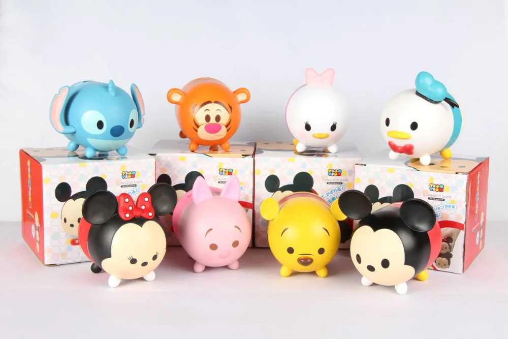 

1pcs Tsum Tsum Minnie Mickey Stitch Winnie Character Coin Bank Multicolor