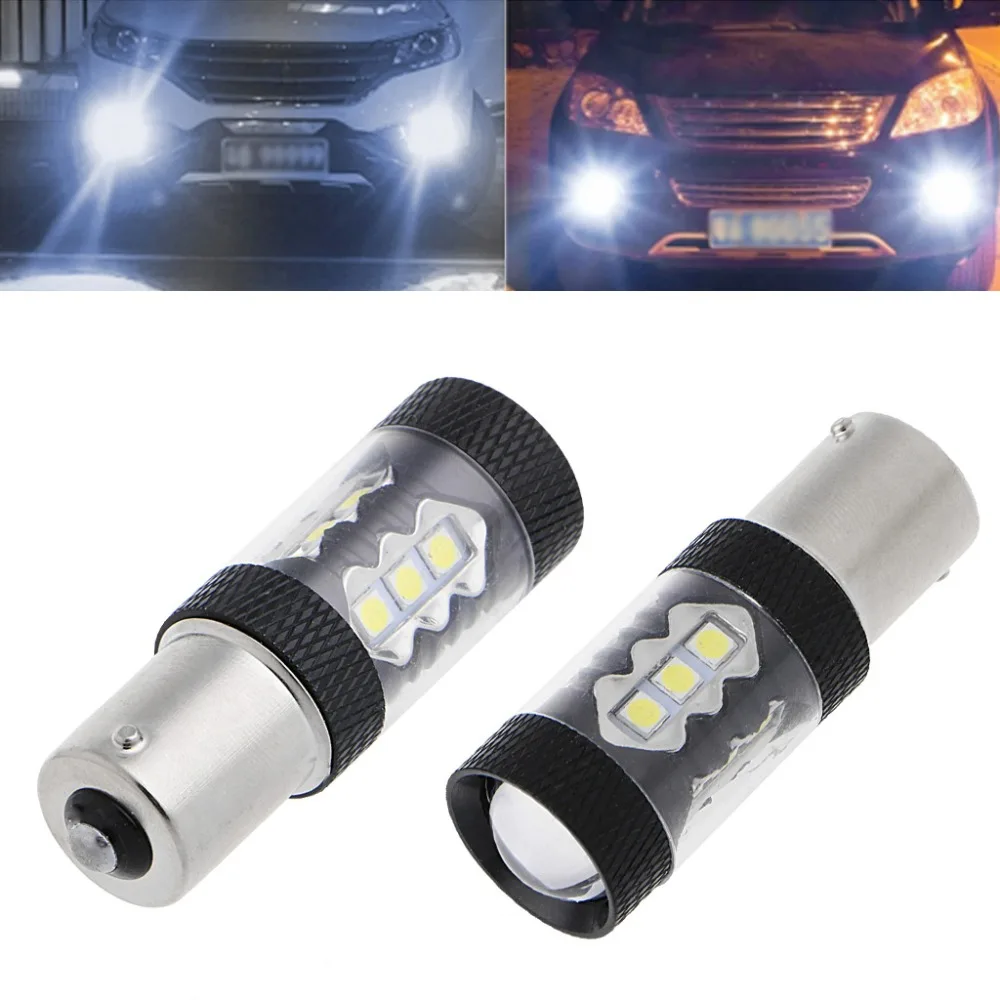 

1156 3030 BAY15S 80W LED Tail Brake Stop Turn Reverse Signal Light Fog Lamp Fog Lamps