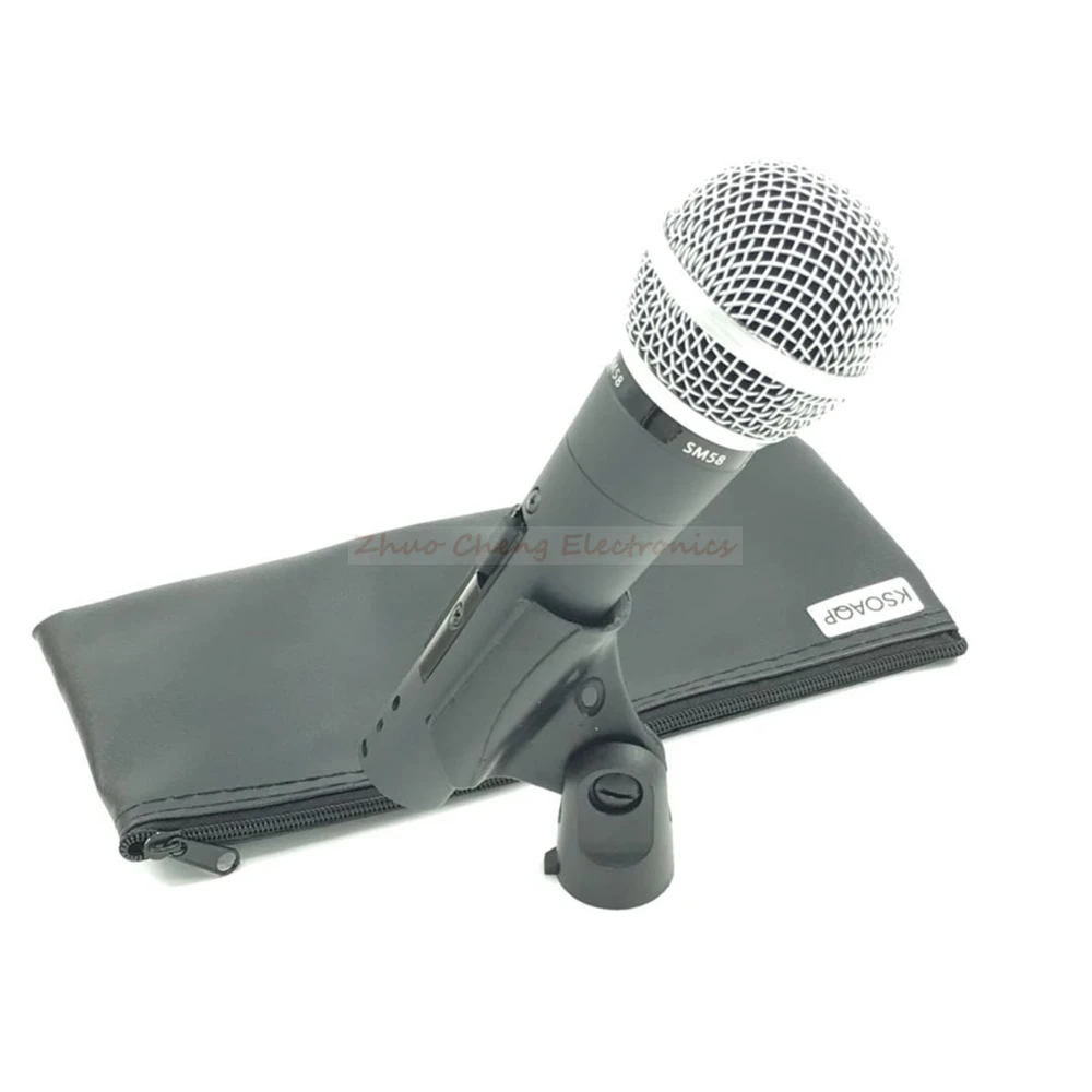 

KSOAQP SM58 Switch Handheld Vocal Dynamic Wired Microphone Professional Mic For Video Recording SM58SK Sing Karaoke Microfone
