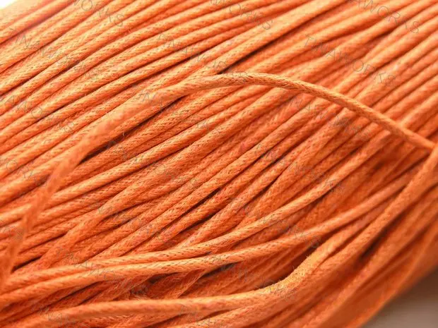 

FREE SHIPPING 90 meters Orange Waxed Cotton Beading Cord 1.5mm