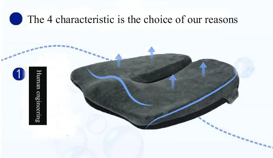 Coccyx Orthopedic Seat Pads Kitchen Chairs Lumbar Support Comfort Memory Foam Cushion Home Decor Luxury Cushion