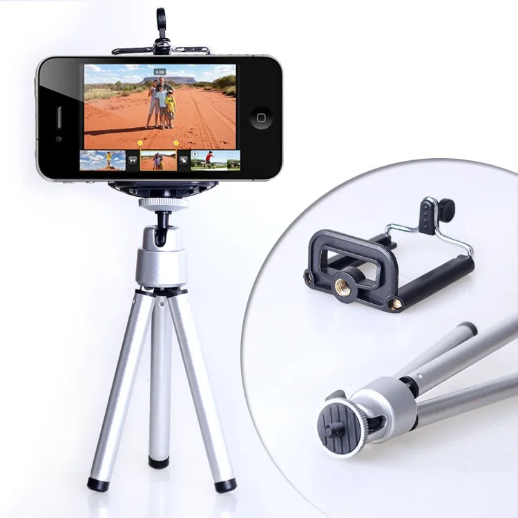 2in1 mini Tripod light Stand Holder For Camera Mobile Phone Cellphone