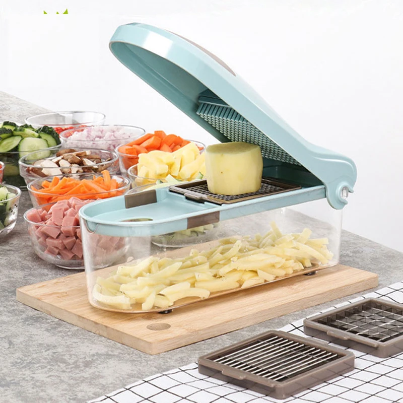 

New Mandoline Slicer knife Food Chooper Manual Vegetable Cutter Garlic Grater With 3 Satianless Steel Blades kitchen Accessories