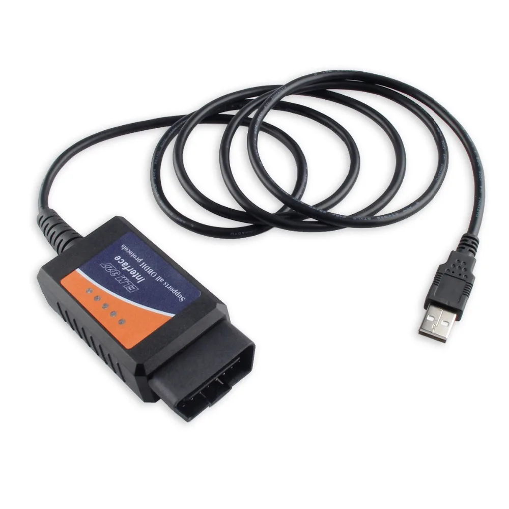 Чип FTDI FT232RL! Автомобильный сканер ELM327 USB V1.5 OBDII EOBD OBD2 для ПК система ELM 327 в 1 5