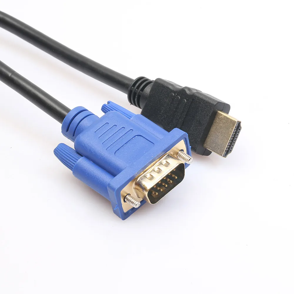 Full HD 1080P VGA cable HDMI cable Male To 15 Pin VGA Connector Adapter
