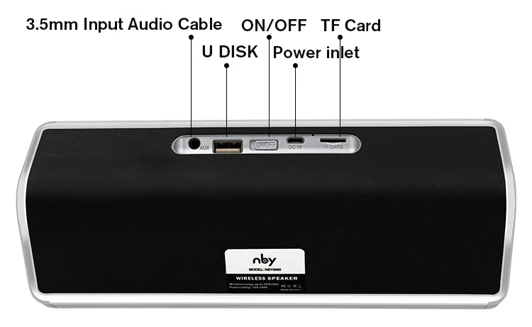 Nby 6690 портативный Bluetooth динамик 10 Вт подставка 4D стерео беспроводной динамик с fm-приемником динамик s компьютер бас Поддержка TF AUX USB