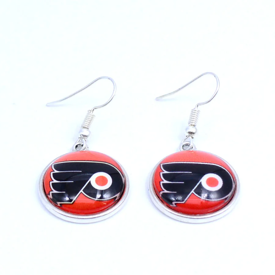 Earrings NHL Philadelphia Flyers Charms Dangle Earrings Sport Earrings