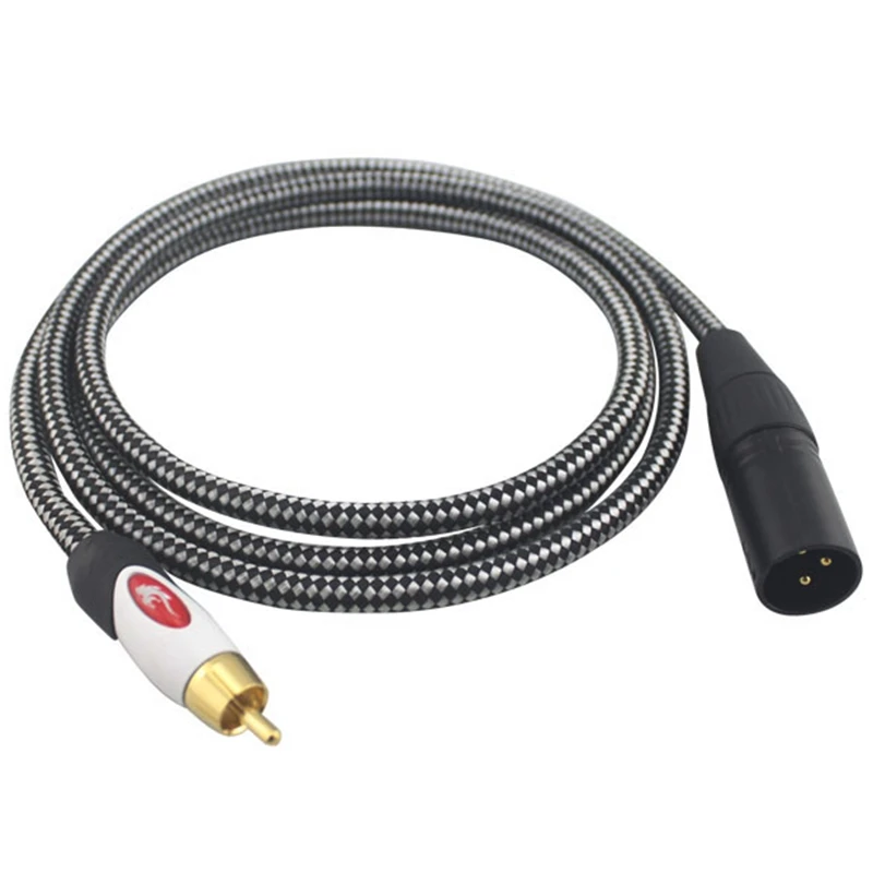 

Hifi Audio Cable RCA Phono Male to XLR 3 Pin Male Mixing Console Sound Box Microphone Cable 1M 2M 3M 5M
