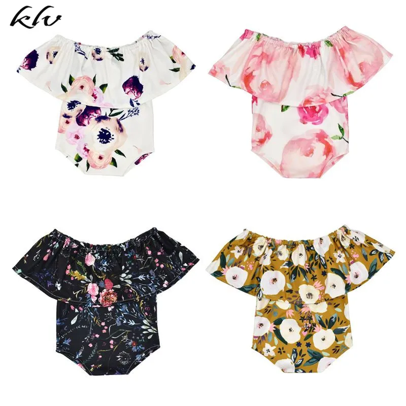 

Infant Baby Romper Jumpsuit One-shoulder Print Photography Clothing Triangle Haber Newborn Photograph Props