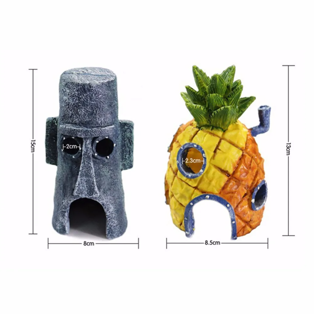 3-style-Resin-craftsMini-For-SpongeBob-Squidward-House-Style-Pineapple-Cartoon-House-Home-Fish-Tank-Aquarium (5)