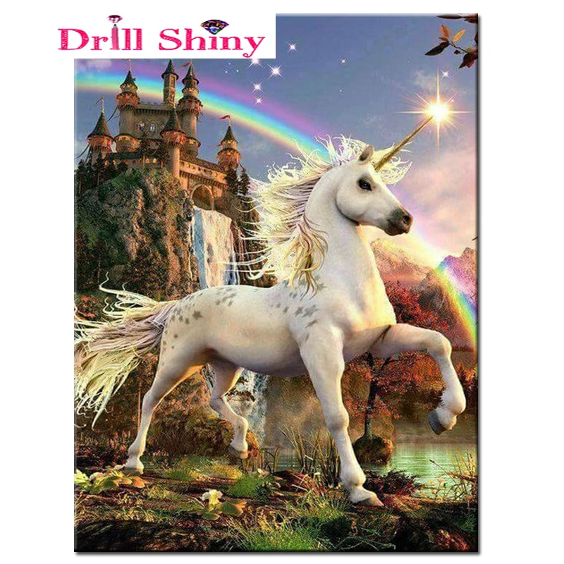 

3D diy diamond embroidery animal unicorn icon diamond painting cross stitch castle picture paste mosaic pattern home decoration